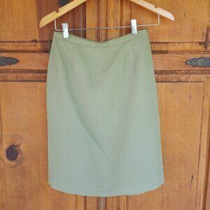 linen blend office skirt